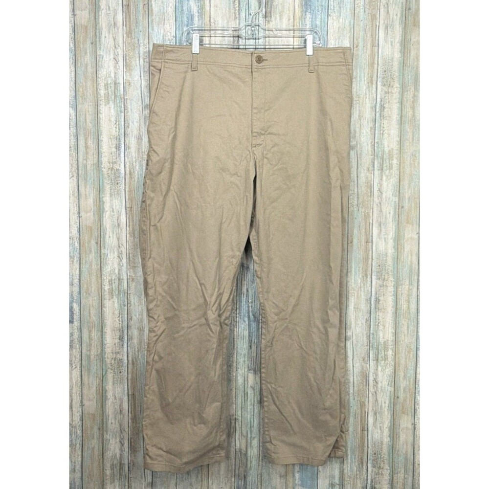 Lee Extreme Comfort Straight Fit Mens Khaki Pants Performance Stretch 46x32 NWT